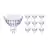 Confezione Multipack 10x Philips Master Value LED Faretti GU5.3 MR16 5.8W 450lm 60D - 927 Bianco Molto Caldo | Miglior resa cromatica - Dimmerabile - Sostitutiva 35W