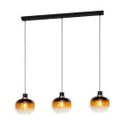 Eglo Luce Pendente Oilella Acciaio Nero Oro | IP20 - Adatto per 3x E27 
